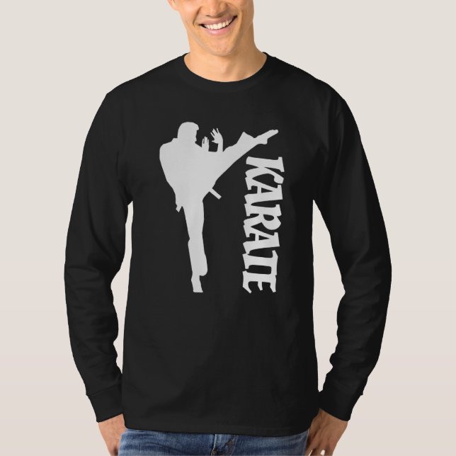 Design Karate Taekwondo Practicer Karate T Shirt (Framsida)