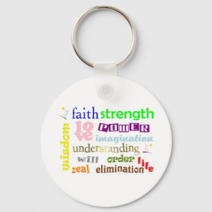 Design Keychain för 12 överhet Nyckelring