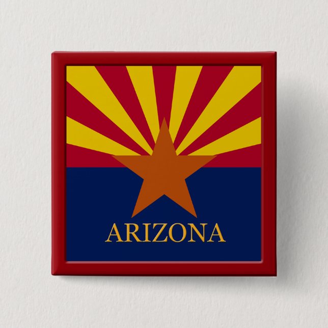 Design-knapp för Arizona Statlig flagga Knapp (Framsida)