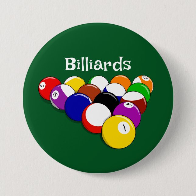 Design-knapp för Billiard Bollar Knapp (Framsida)