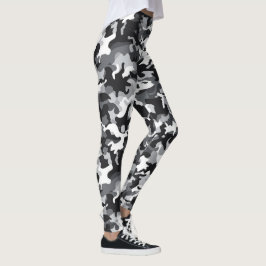 Design legeringar för Black & White Camo Leggings