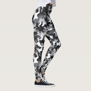Design legeringar för Black & White Camo Leggings
