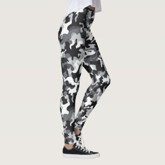 Design legeringar för Black & White Camo Leggings