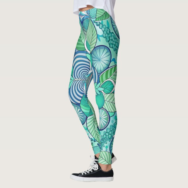 Design-Leggings mit ausgefallenem Muster  Leggings (Vänster)
