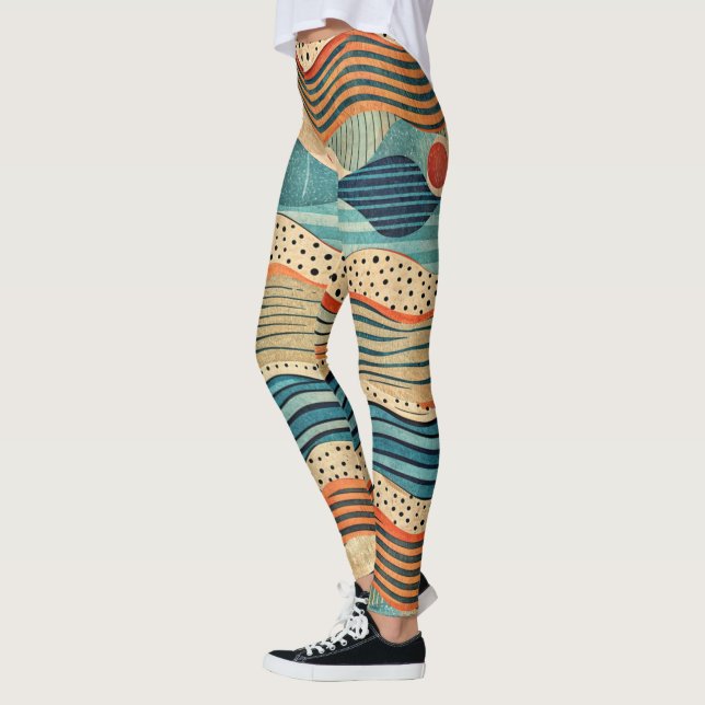 Design-Leggings mit ausgefallenem Muster  Leggings (Vänster)