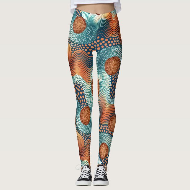 Design-Leggings mit ausgefallenem Muster  Leggings (Framsida)