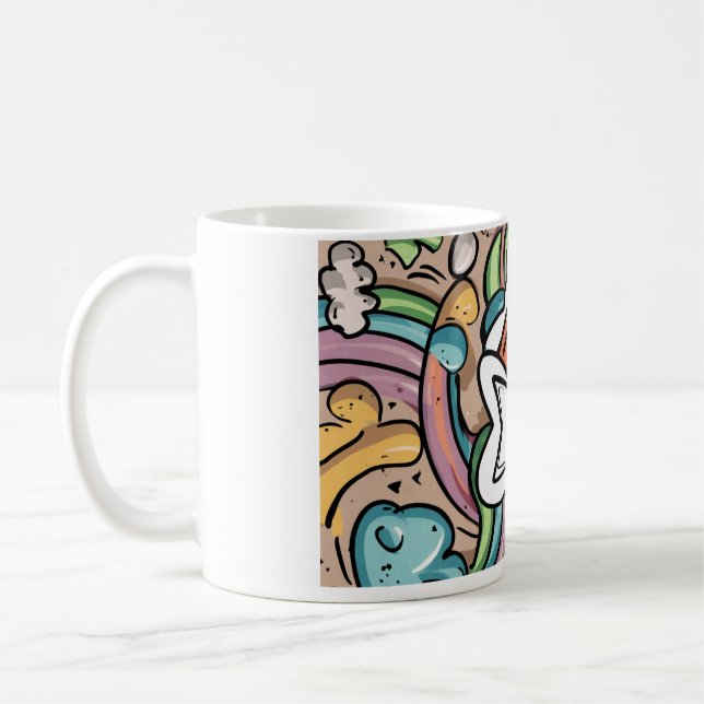 design med barns teckning kaffemugg (Vänster)