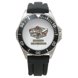 Design med rolig, djärv illustration av en cool ab armbandsur