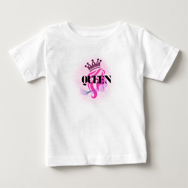 Design med rosa drottningkrona – Självsäkert kvinn T Shirt (Framsida)