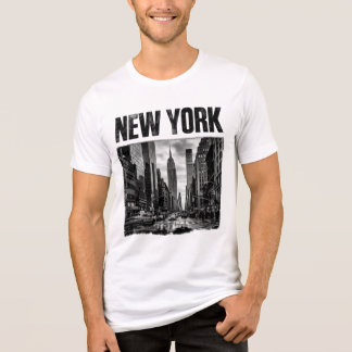 Design med svart och vitt foto av New York T Shirt