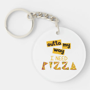 Design med text från min väg Jag behöver Pizza