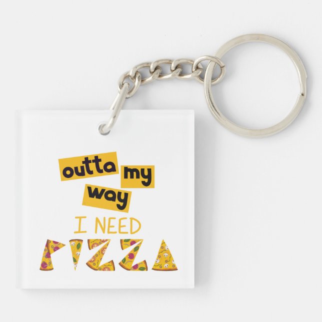 Design med text från min väg Jag behöver Pizza (Baksidan)