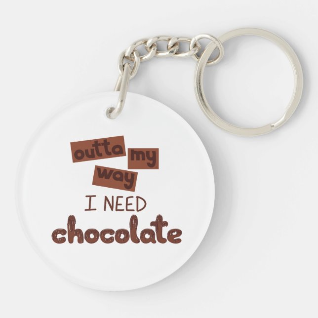 Design med text ur min väg Jag behöver choklad (Baksidan)