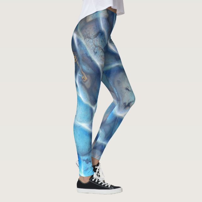 Design mit blauem transparentem Wasser Leggings (Höger)