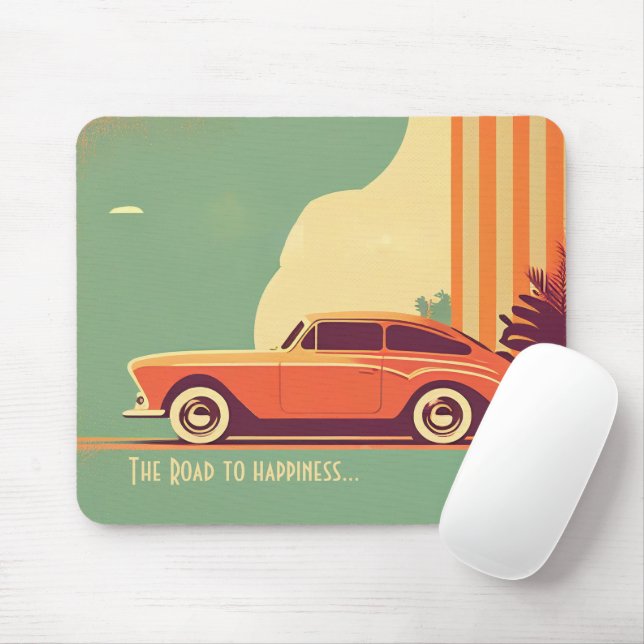 Design Mousepad - Retro 60 s Musmatta (Med mus)