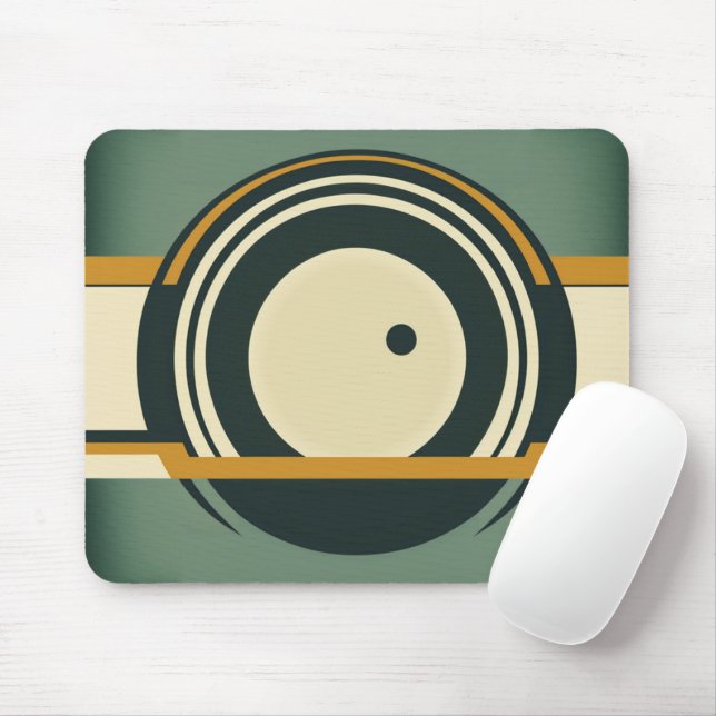 Design Mousepad - Retro 70 s Musmatta (Med mus)