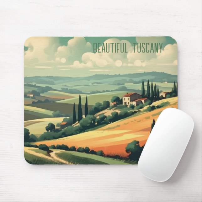 Design Mousepad - Wunderschönes Toskana Musmatta (Med mus)