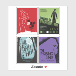 Design Nightmares - vintagens skräckfilm poster Klistermärken