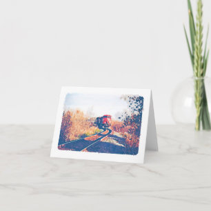 Design Notecard för hösttågakvarell Kort