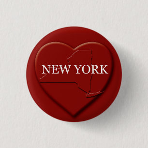 Design på New York Heart Karta Knapp
