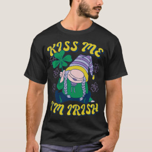 Design på St Patricks Day Kiss Jag är irländsk off T Shirt