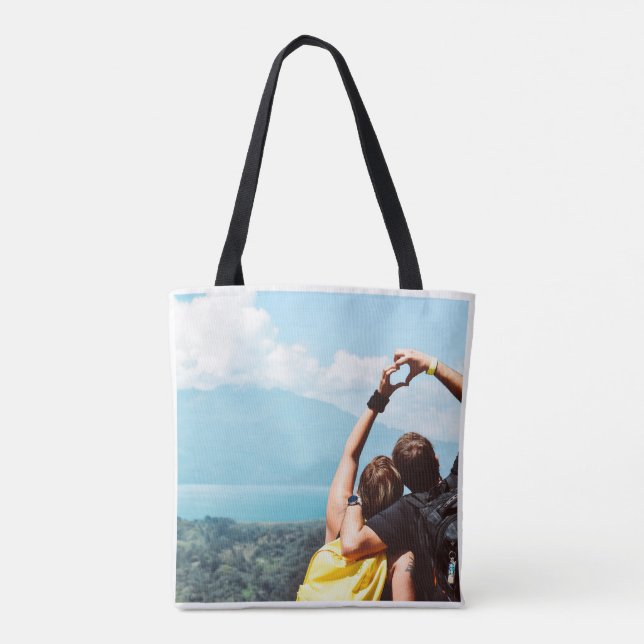 Design personlig tote bags med ditt foto tygkasse (Baksida)