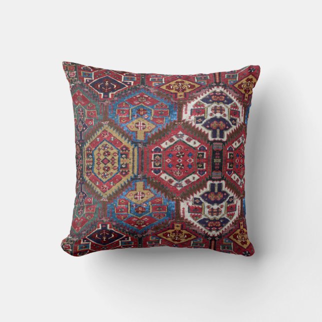 Design Pillow för Antique Persian Oriental Matta Kudde (Framsida)