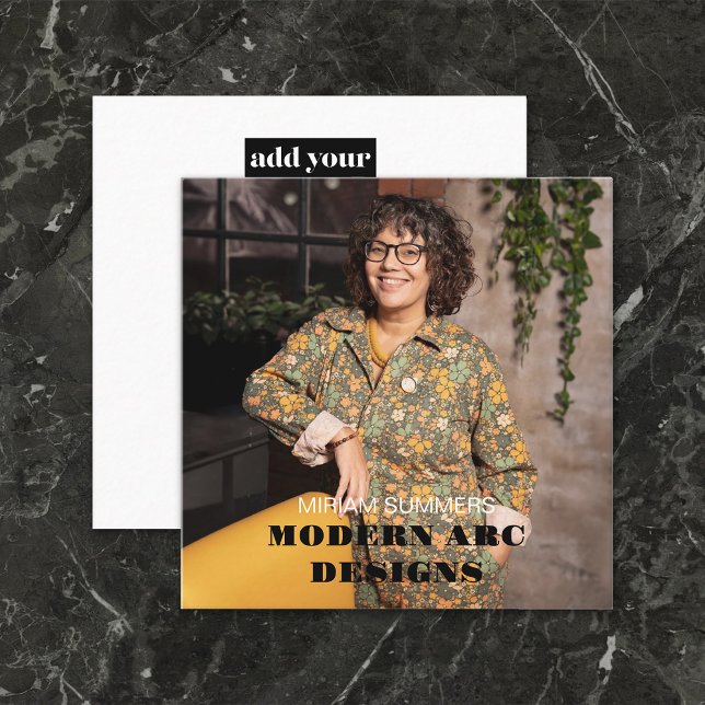 Design Professionell Modern Photo Logotyp Fyrkantigt Visitkort (Skapare uppladdad)