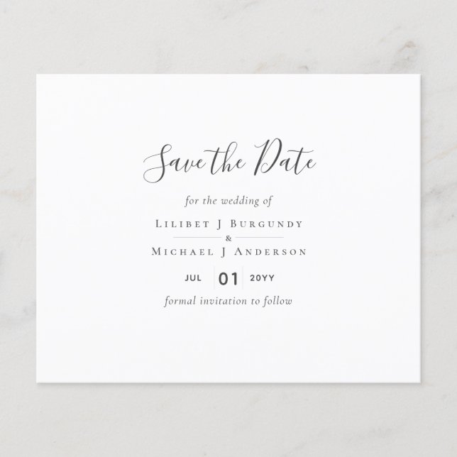 Design Save Date Template Add Graphics BUDGET (Framsida)