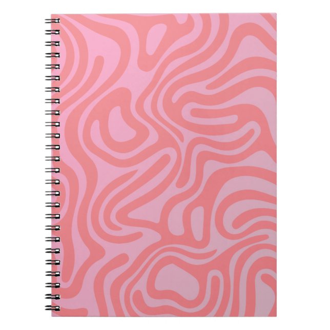 Design simple et élégant Carnet spiral abstrait Anteckningsbok (Framsidan)