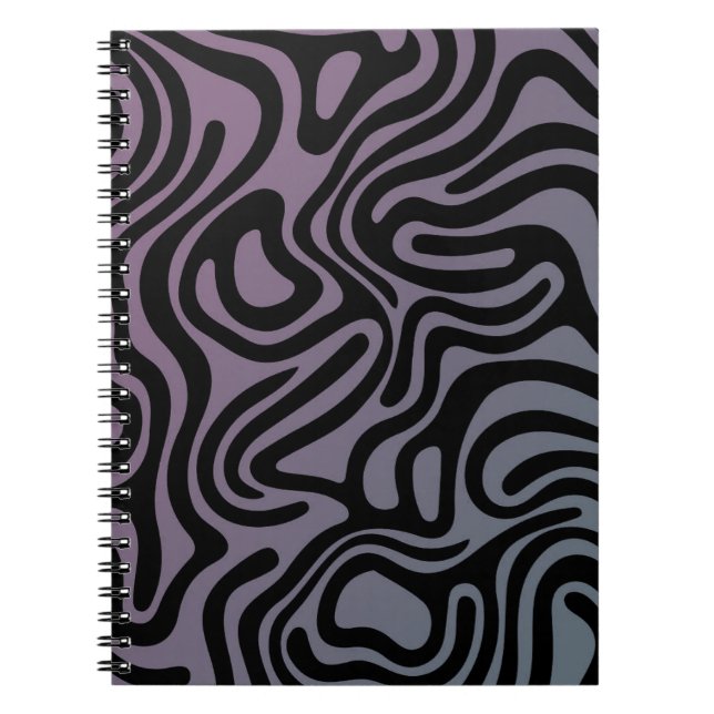 Design simple et élégant Carnet spiral abstrait Anteckningsbok (Framsidan)