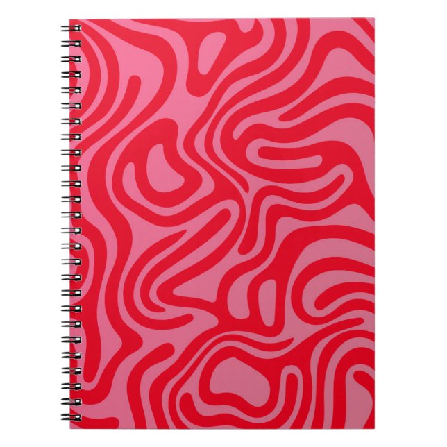 Design simple et élégant Carnet spiral abstrait Anteckningsbok (Framsidan)