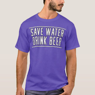 DESIGN Spara Vatten Drick Öl estetisk 80-tal vinta T Shirt