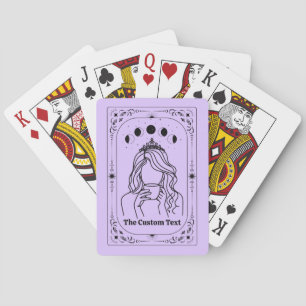 Design Tarot Celestial Måne Whimsical Magi Stjärnt Casinokort
