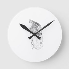 design tête femme africaine rund klocka