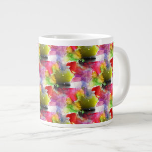 Design textur röd, gul akvarell jumbo mugg