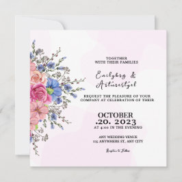 Design-vektor för Färg-blommiga inbjudningskort fö