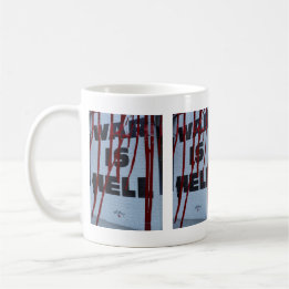 Design Vermelho de Expressão Urbana War is Hell Kaffemugg