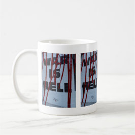 Design Vermelho de Expressão Urbana War is Hell Kaffemugg