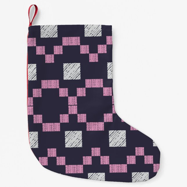 Design with manual hatching. Ethnic boho ornament. Liten Julstrumpa (Framsidan)