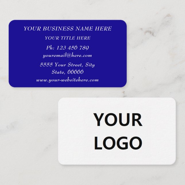 Design Your Branded Logo Business Cards Template Visitkort (Fram/baksida)