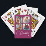 Design Your Own 4 Photo Personalized Name Casinokort<br><div class="desc">Unleash your creativity with our Design Your Own 4 Photo Personalized Name Poker Cards! These custom playing cards allow you to upload and showcase four of your favorite photos, making game night even more special and memorable. Perfect for poker enthusiasts, family gatherings, or as a unique gift for any occasion,...</div>