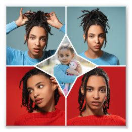 Design Your Own 5 Photo Collage Fototryck