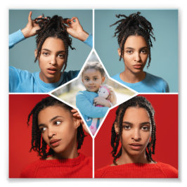 Design Your Own 5 Photo Collage Fototryck