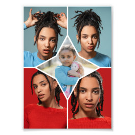 Design Your Own 5 Photo Collage Fototryck