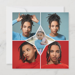 Design Your Own 5 Photo Collage Julkort