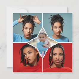 Design Your Own 5 Photo Collage Julkort
