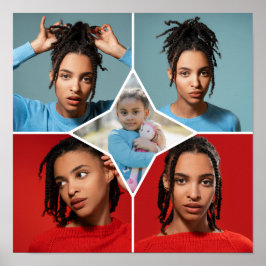 Design Your Own 5 Photo Collage Poster