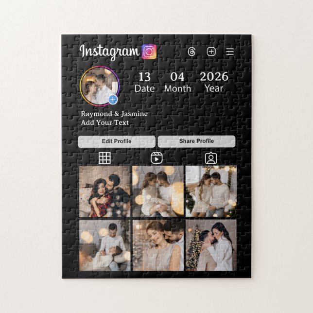 Design Your Own 7 Photo Collage Pussel (Vertikal)