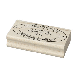 Design Your Own Address Oval Rubber Stamp Example Stämpel